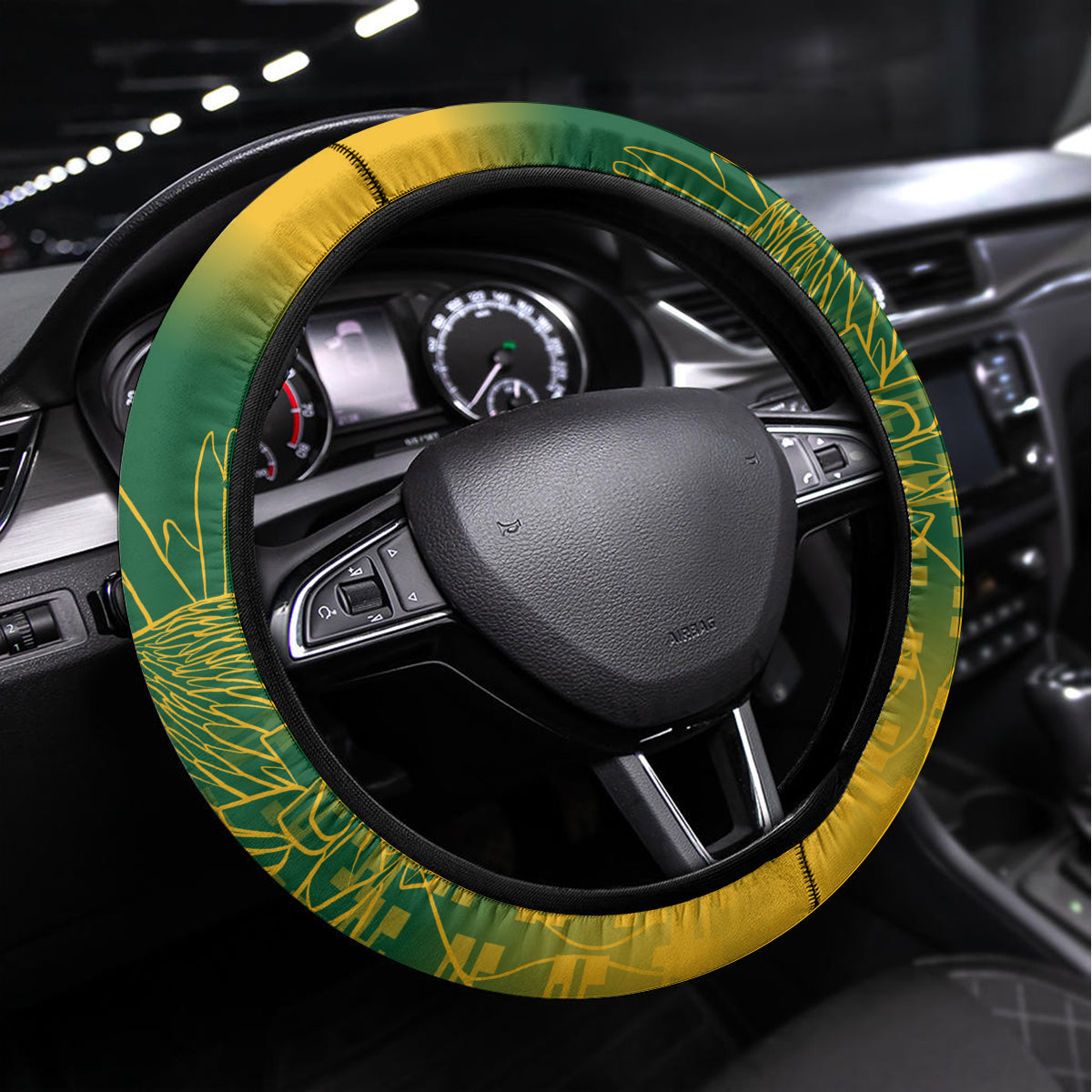 South Africa Cricket Steering Wheel Cover Go Proteas World Cup Version 2023 Sproty