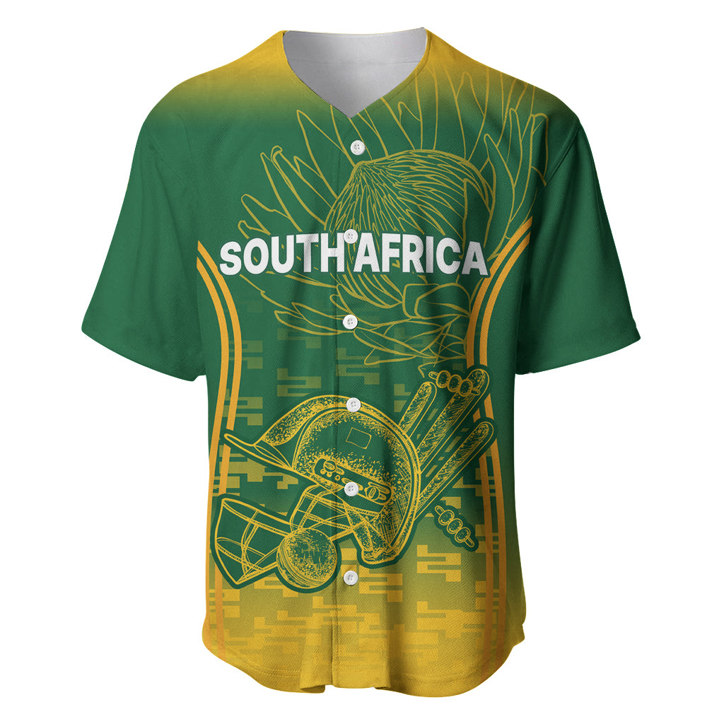 Custom South Africa Cricket Baseball Jersey Go Proteas World Cup Version 2023 Sproty LT9 - Wonder Print Shop