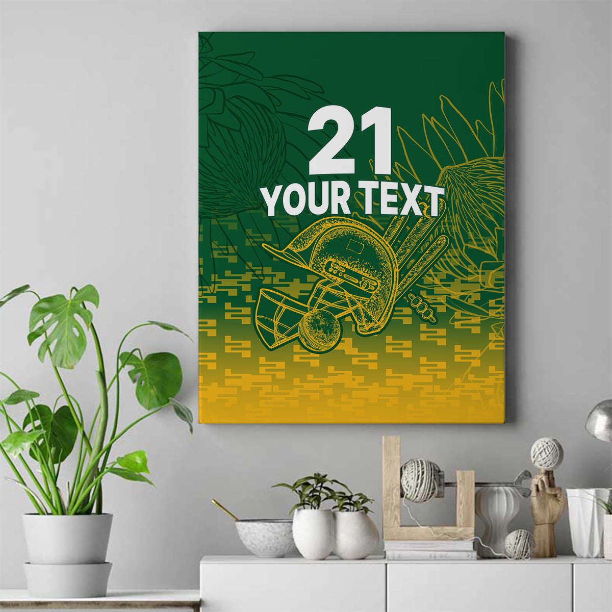 Custom South Africa Cricket Canvas Wall Art Go Proteas World Cup Version 2023 Sproty LT9 - Wonder Print Shop