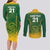 Custom South Africa Cricket Couples Matching Long Sleeve Bodycon Dress and Long Sleeve Button Shirts Go Proteas World Cup Version 2023 Sproty LT9 - Wonder Print Shop