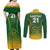 Custom South Africa Cricket Couples Matching Off Shoulder Maxi Dress and Long Sleeve Button Shirts Go Proteas World Cup Version 2023 Sproty LT9 - Wonder Print Shop