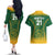 Custom South Africa Cricket Couples Matching Off The Shoulder Long Sleeve Dress and Hawaiian Shirt Go Proteas World Cup Version 2023 Sproty LT9 - Wonder Print Shop