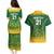 Custom South Africa Cricket Couples Matching Puletasi Dress and Hawaiian Shirt Go Proteas World Cup Version 2023 Sproty LT9 - Wonder Print Shop