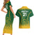 Custom South Africa Cricket Couples Matching Short Sleeve Bodycon Dress and Hawaiian Shirt Go Proteas World Cup Version 2023 Sproty LT9 - Wonder Print Shop