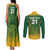 Custom South Africa Cricket Couples Matching Tank Maxi Dress and Long Sleeve Button Shirts Go Proteas World Cup Version 2023 Sproty LT9 - Wonder Print Shop