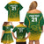 Custom South Africa Cricket Family Matching Off Shoulder Short Dress and Hawaiian Shirt Go Proteas World Cup Version 2023 Sproty LT9 - Wonder Print Shop