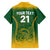 Custom South Africa Cricket Family Matching Off Shoulder Short Dress and Hawaiian Shirt Go Proteas World Cup Version 2023 Sproty LT9 - Wonder Print Shop