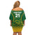 Custom South Africa Cricket Family Matching Off Shoulder Short Dress and Hawaiian Shirt Go Proteas World Cup Version 2023 Sproty LT9 - Wonder Print Shop