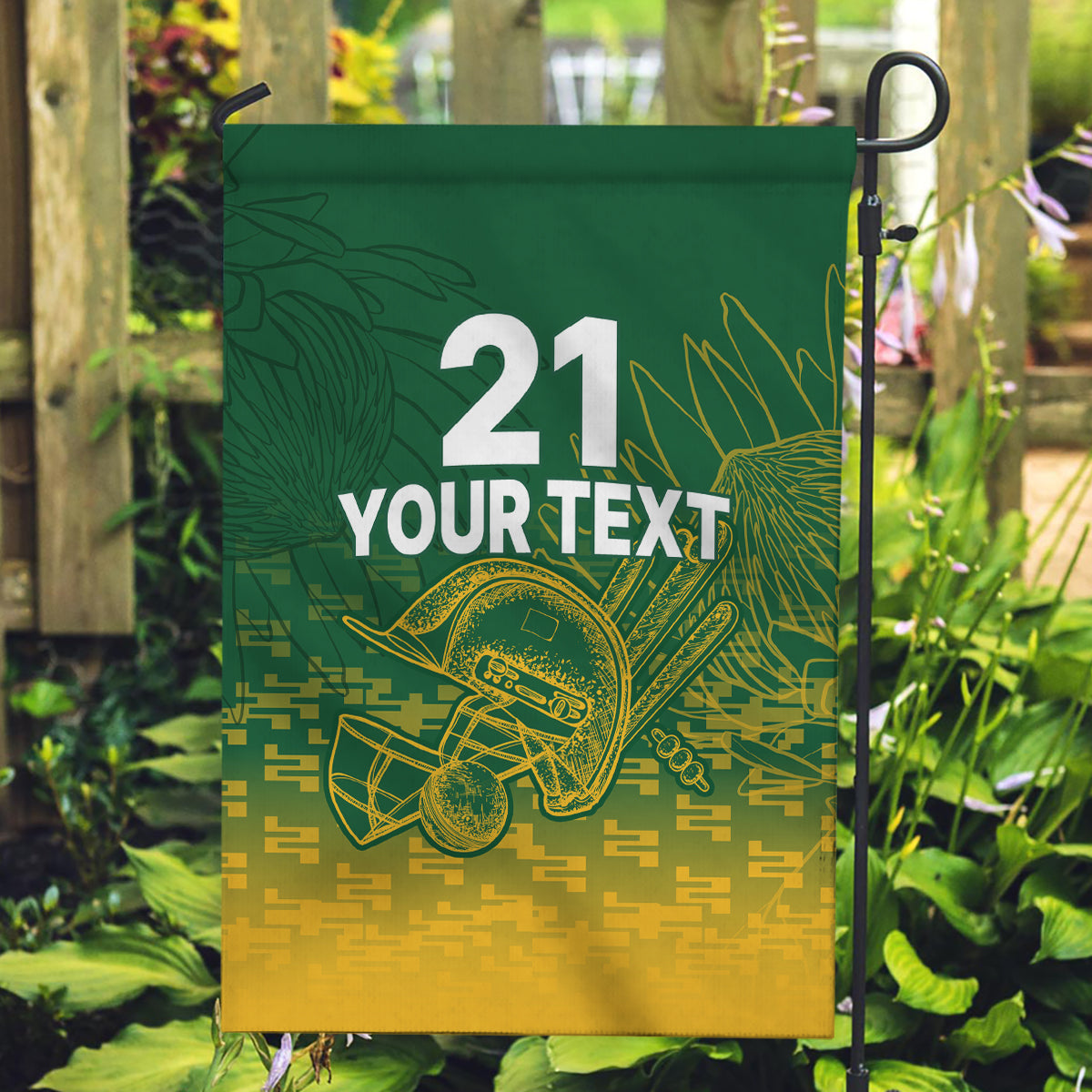 Custom South Africa Cricket Garden Flag Go Proteas World Cup Version 2023 Sproty - Wonder Print Shop