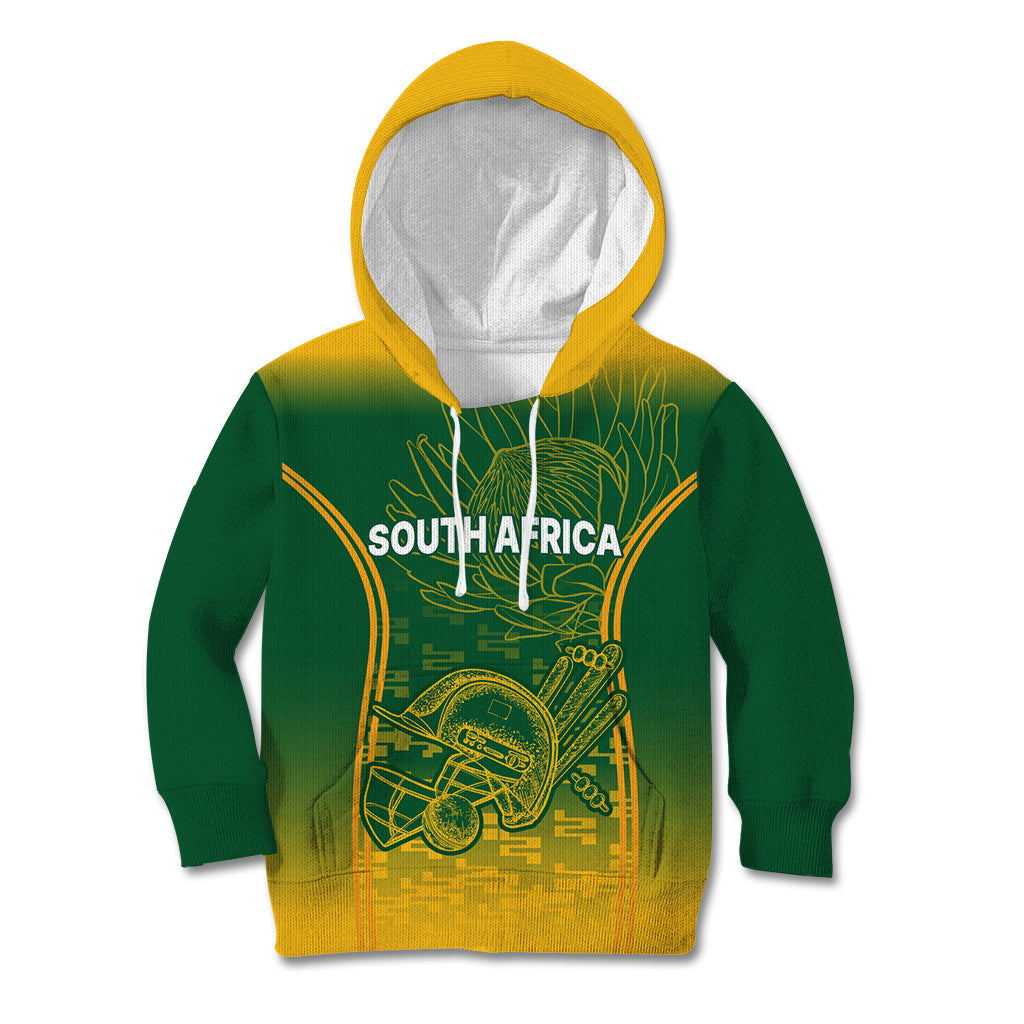 Custom South Africa Cricket Kid Hoodie Go Proteas World Cup Version 2023 Sproty - Wonder Print Shop