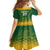 Custom South Africa Cricket Kid Short Sleeve Dress Go Proteas World Cup Version 2023 Sproty - Wonder Print Shop