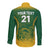 Custom South Africa Cricket Long Sleeve Button Shirt Go Proteas World Cup Version 2023 Sproty - Wonder Print Shop