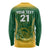 Custom South Africa Cricket Long Sleeve Shirt Go Proteas World Cup Version 2023 Sproty - Wonder Print Shop