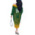 Custom South Africa Cricket Off The Shoulder Long Sleeve Dress Go Proteas World Cup Version 2023 Sproty - Wonder Print Shop