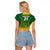 Custom South Africa Cricket Raglan Cropped T Shirt Go Proteas World Cup Version 2023 Sproty - Wonder Print Shop