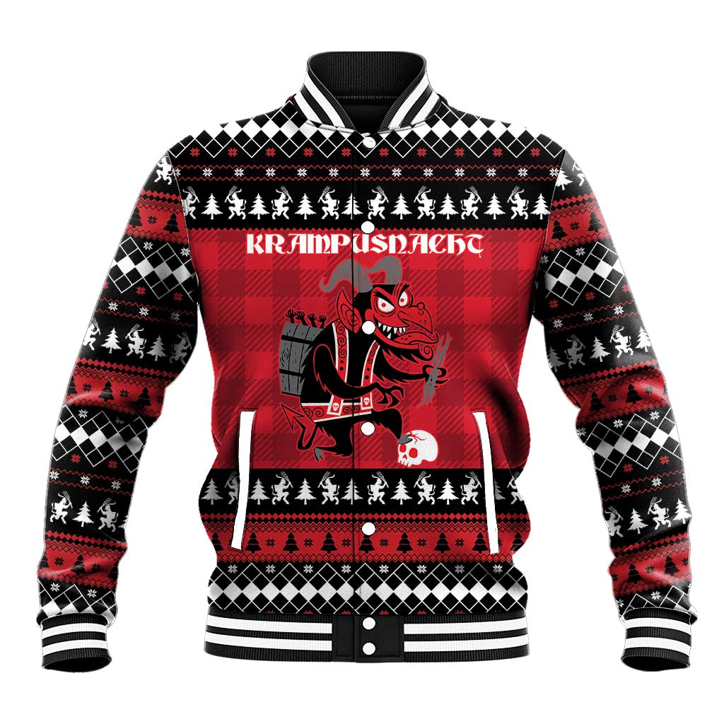 Merry Krampusnacht Personalized Baseball Jacket Austrian Bavaria Alpine Christmas Demons - Wonder Print Shop