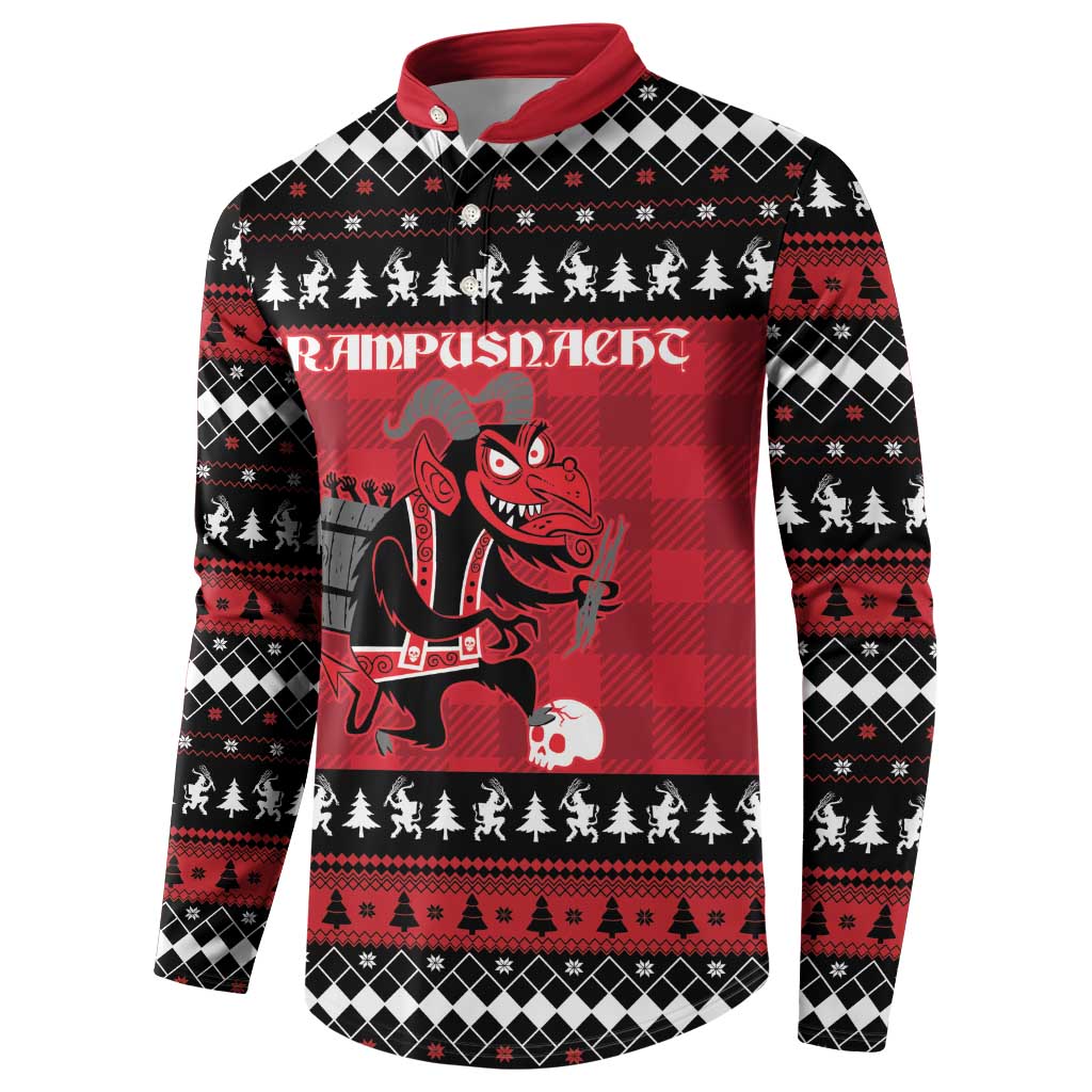 Merry Krampusnacht Personalized Button Sweatshirt Austrian Bavaria Alpine Christmas Demons - Wonder Print Shop