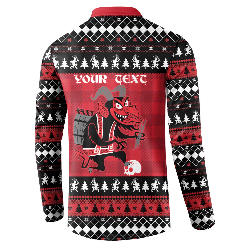 Merry Krampusnacht Personalized Button Sweatshirt Austrian Bavaria Alpine Christmas Demons - Wonder Print Shop