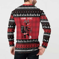 Merry Krampusnacht Personalized Button Sweatshirt Austrian Bavaria Alpine Christmas Demons - Wonder Print Shop