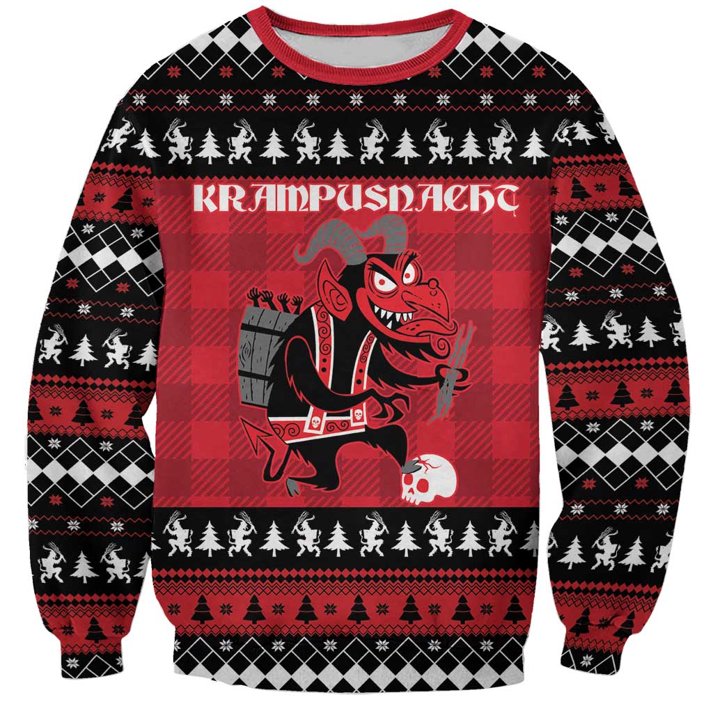 Merry Krampusnacht Personalized Sweatshirt Austrian Bavaria Alpine Christmas Demons - Wonder Print Shop