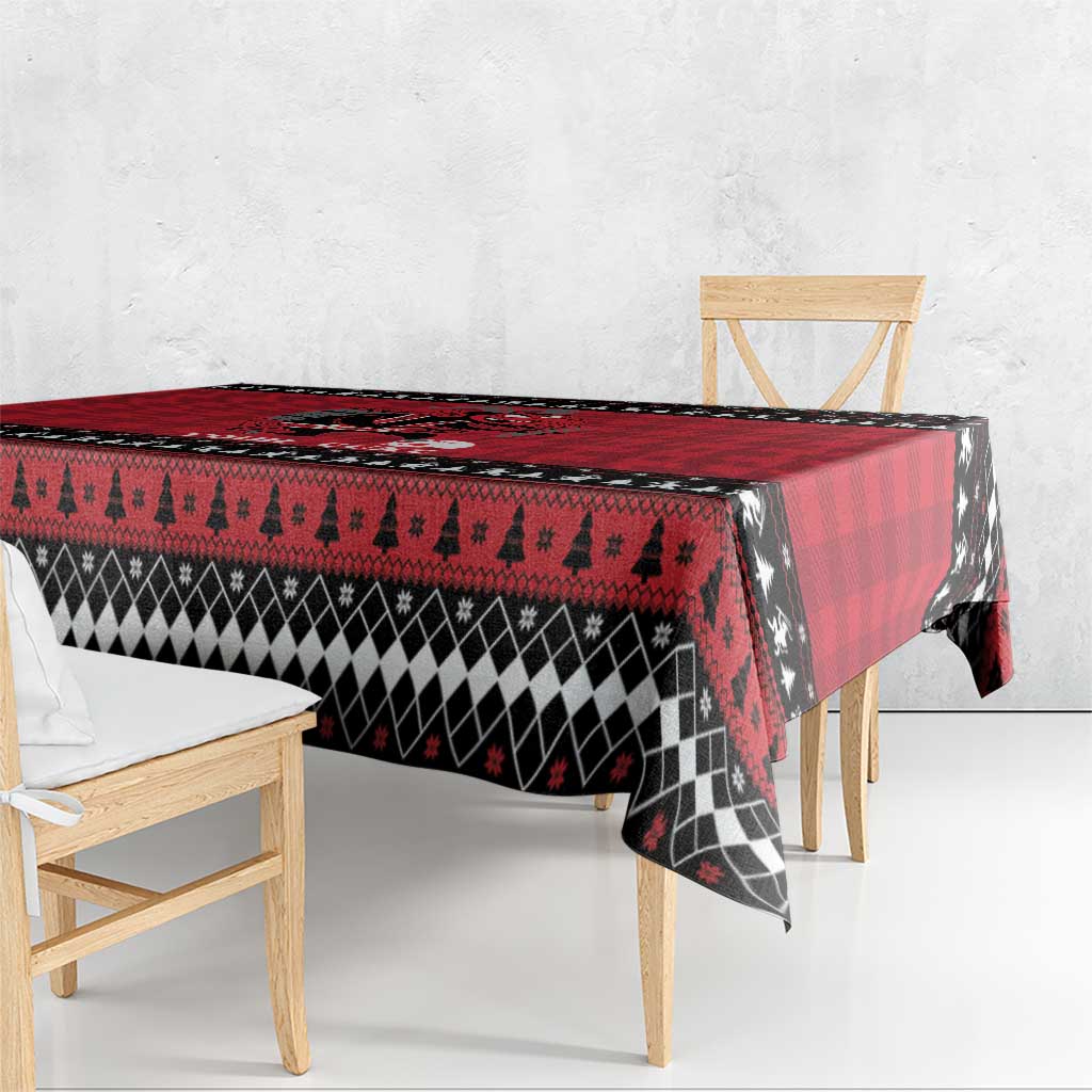 Merry Krampusnacht Personalized Tablecloth Austrian Bavaria Alpine Christmas Demons - Wonder Print Shop