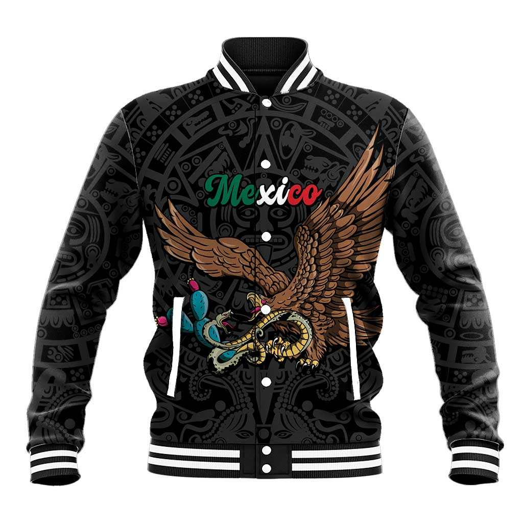 Black Mexico Aztec Custom Baseball Jacket Special Edition Heritage - Wonder Print Shop