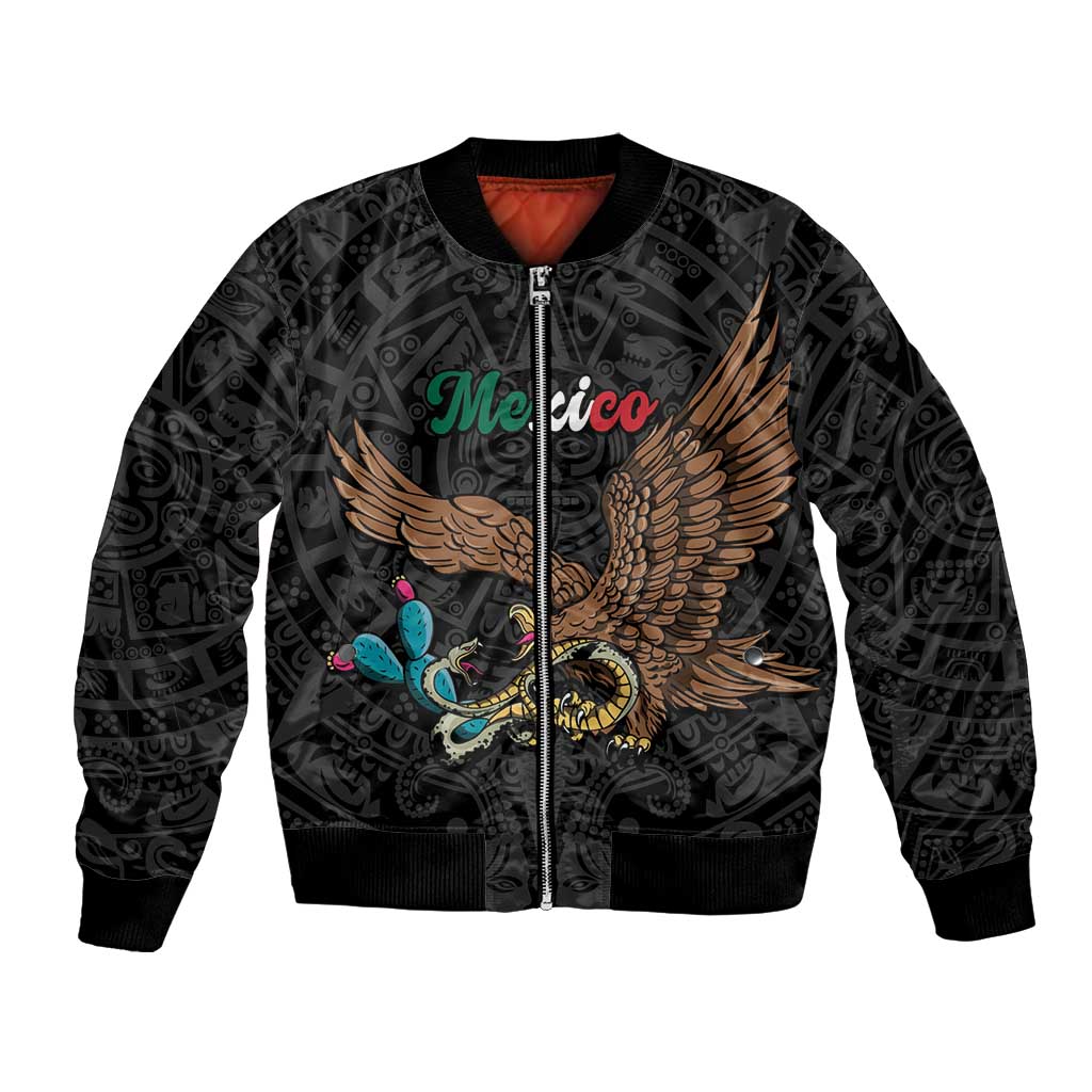 Black Mexico Aztec Custom Bomber Jacket Special Edition Heritage - Wonder Print Shop