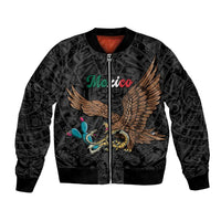 Black Mexico Aztec Custom Bomber Jacket Special Edition Heritage - Wonder Print Shop