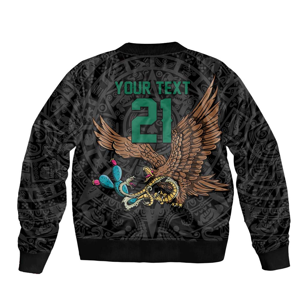 Black Mexico Aztec Custom Bomber Jacket Special Edition Heritage - Wonder Print Shop
