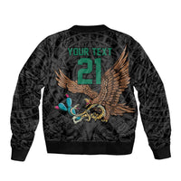 Black Mexico Aztec Custom Bomber Jacket Special Edition Heritage - Wonder Print Shop