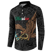 Black Mexico Aztec Custom Button Sweatshirt Special Edition Heritage - Wonder Print Shop