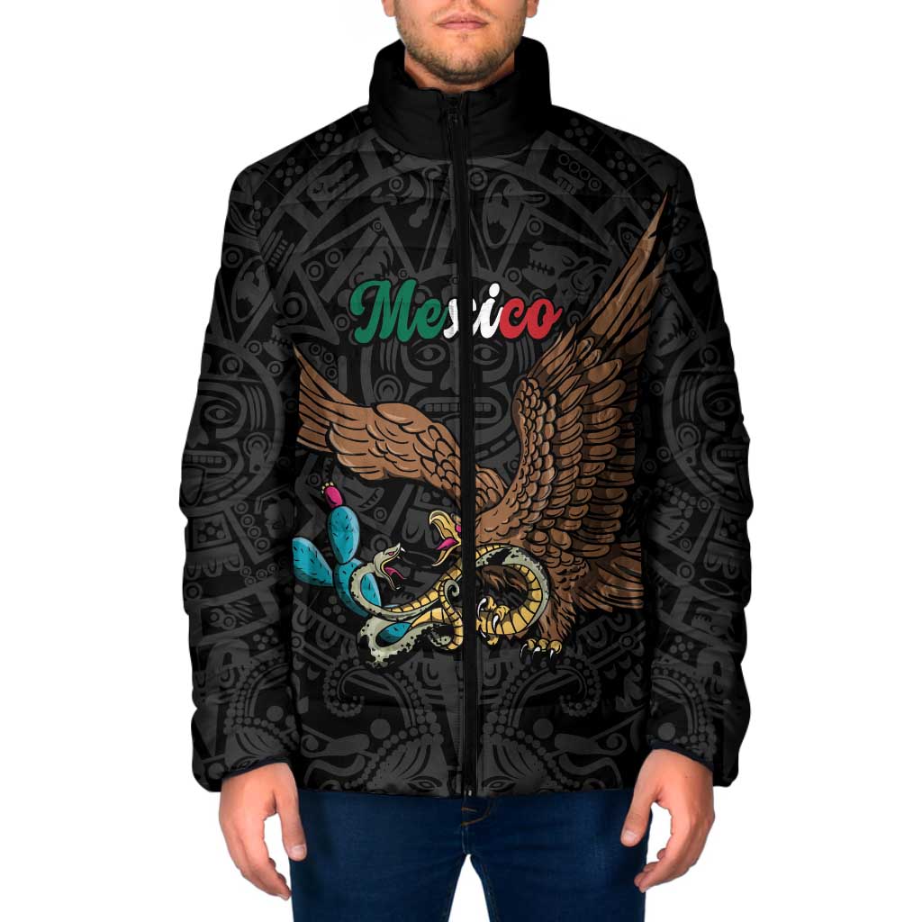 Black Mexico Aztec Custom Padded Jacket Special Edition Heritage - Wonder Print Shop