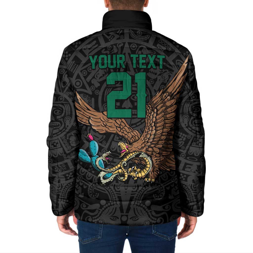 Black Mexico Aztec Custom Padded Jacket Special Edition Heritage - Wonder Print Shop