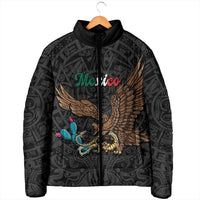 Black Mexico Aztec Custom Padded Jacket Special Edition Heritage - Wonder Print Shop