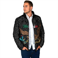 Black Mexico Aztec Custom Padded Jacket Special Edition Heritage - Wonder Print Shop