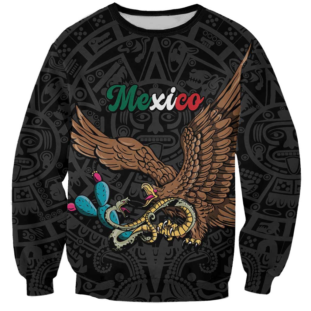 Black Mexico Aztec Custom Sweatshirt Special Edition Heritage - Wonder Print Shop