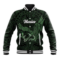 Green Mexico Aztec Custom Baseball Jacket Special Edition Heritage - Wonder Print Shop