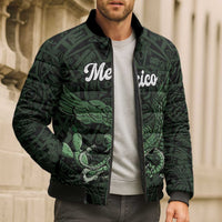 Green Mexico Aztec Custom Bomber Puffer Jacket Special Edition Heritage - Wonder Print Shop