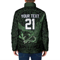 Green Mexico Aztec Custom Padded Jacket Special Edition Heritage - Wonder Print Shop