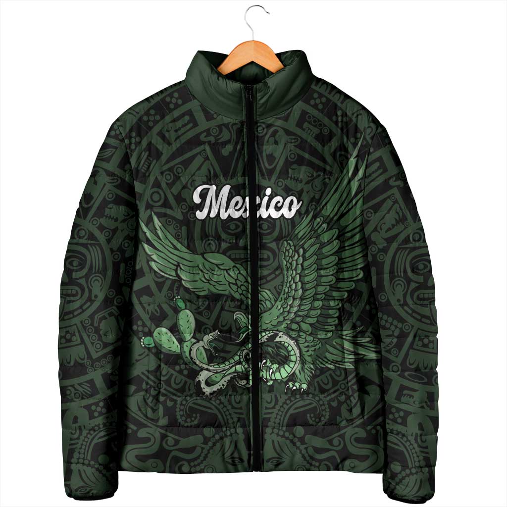 Green Mexico Aztec Custom Padded Jacket Special Edition Heritage - Wonder Print Shop