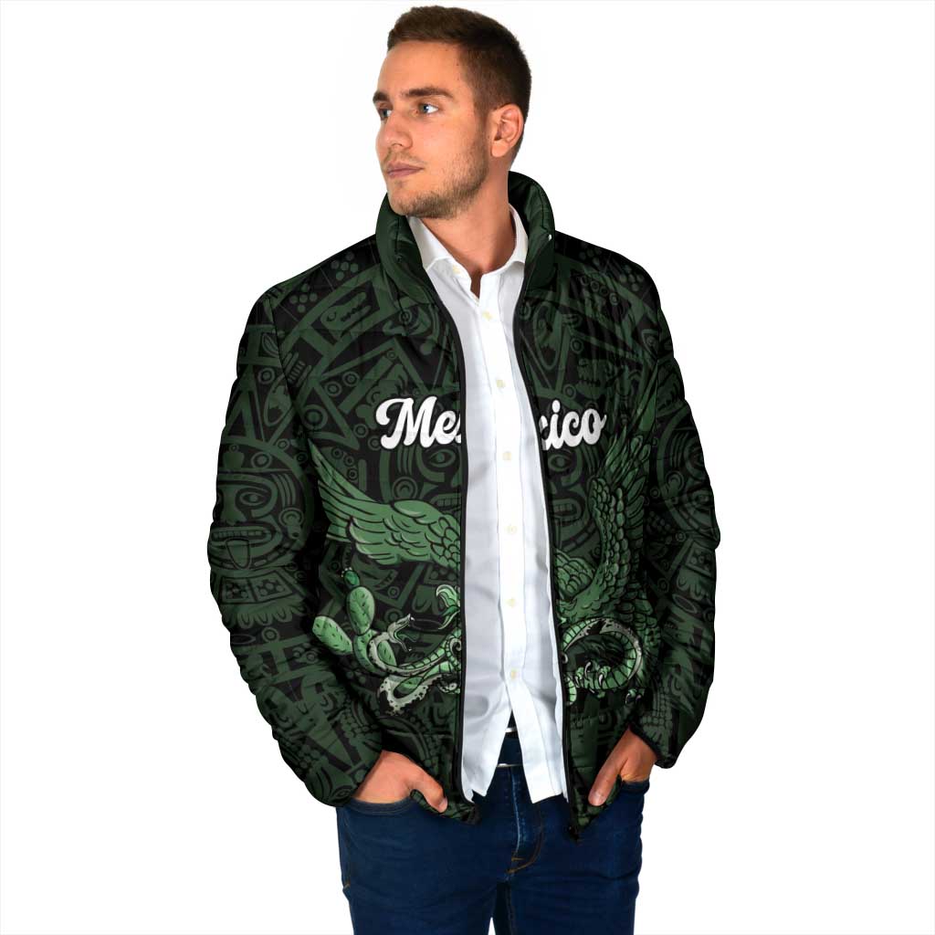 Green Mexico Aztec Custom Padded Jacket Special Edition Heritage - Wonder Print Shop