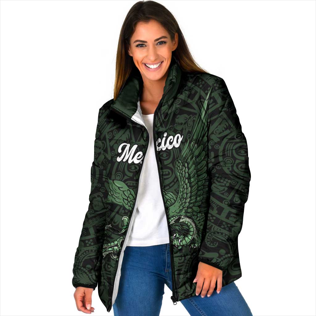 Green Mexico Aztec Custom Padded Jacket Special Edition Heritage - Wonder Print Shop