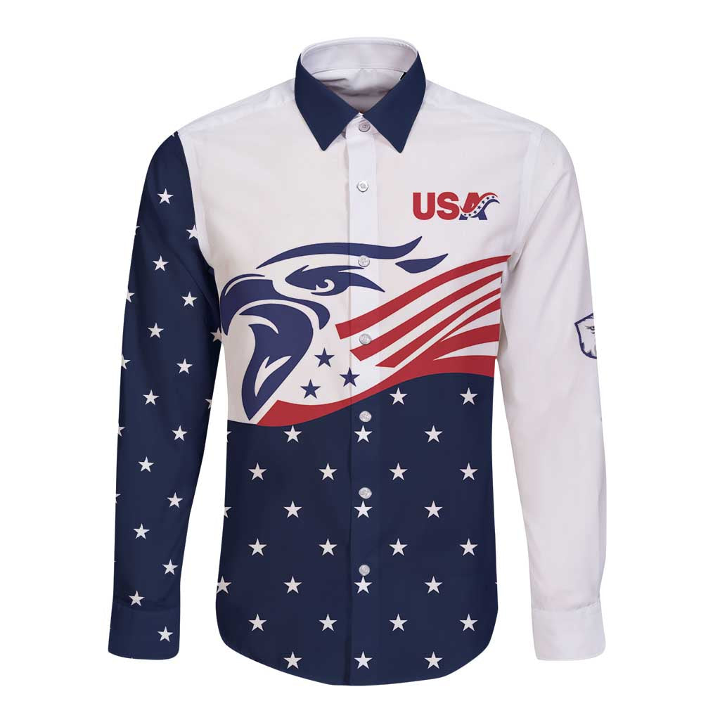 United States Soccer Long Sleeve Button Shirt Stars and Stripes Special Edition Heritage - Wonder Print Shop
