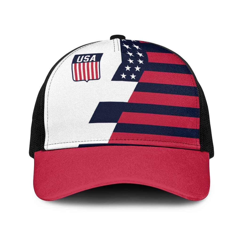 World Soccer United States 2026 Baseball Net Cap Simple Stars and Stripes - Wonder Print Shop