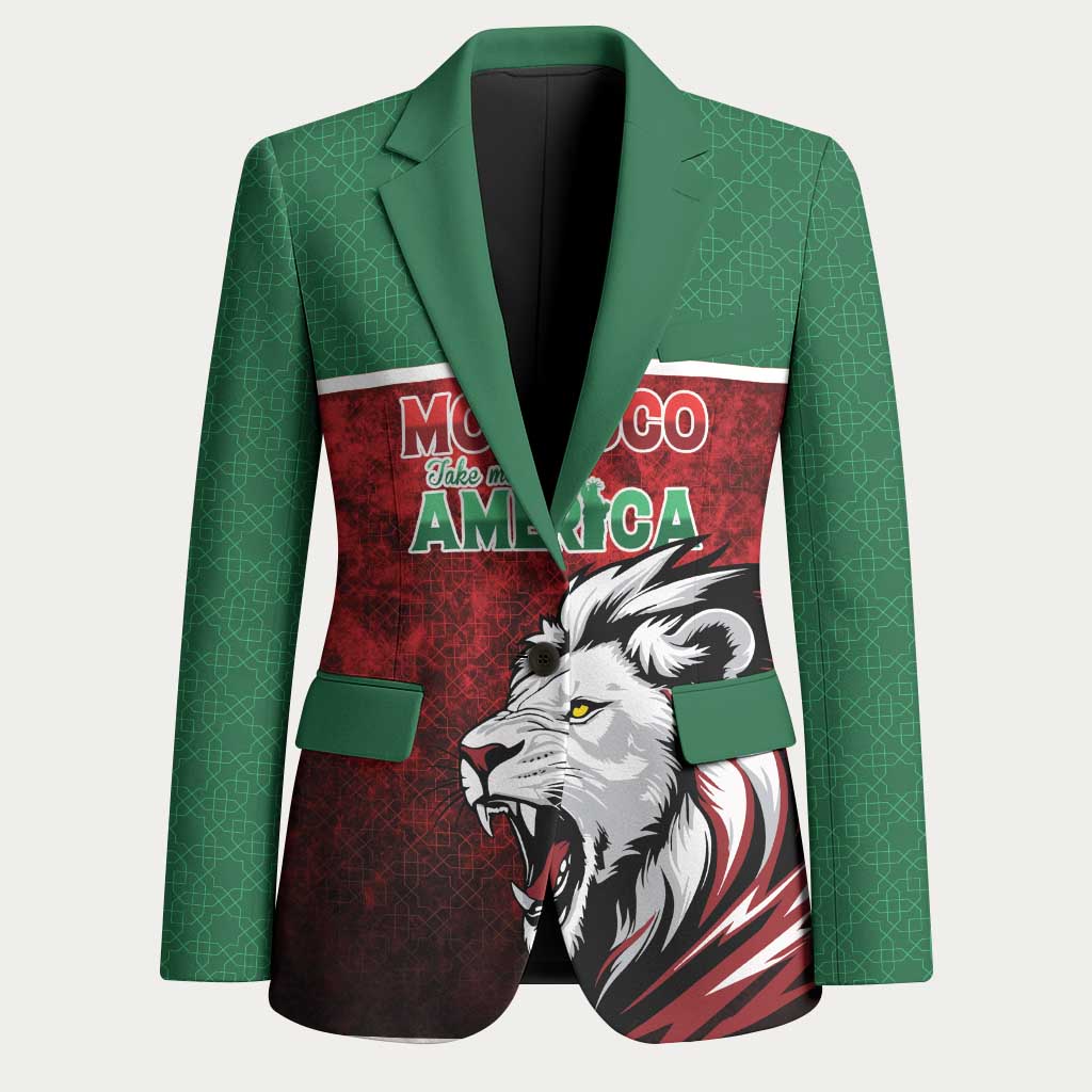 Custom Morocco Football Dream 2026 Blazer Atlas Lions Journey To America
