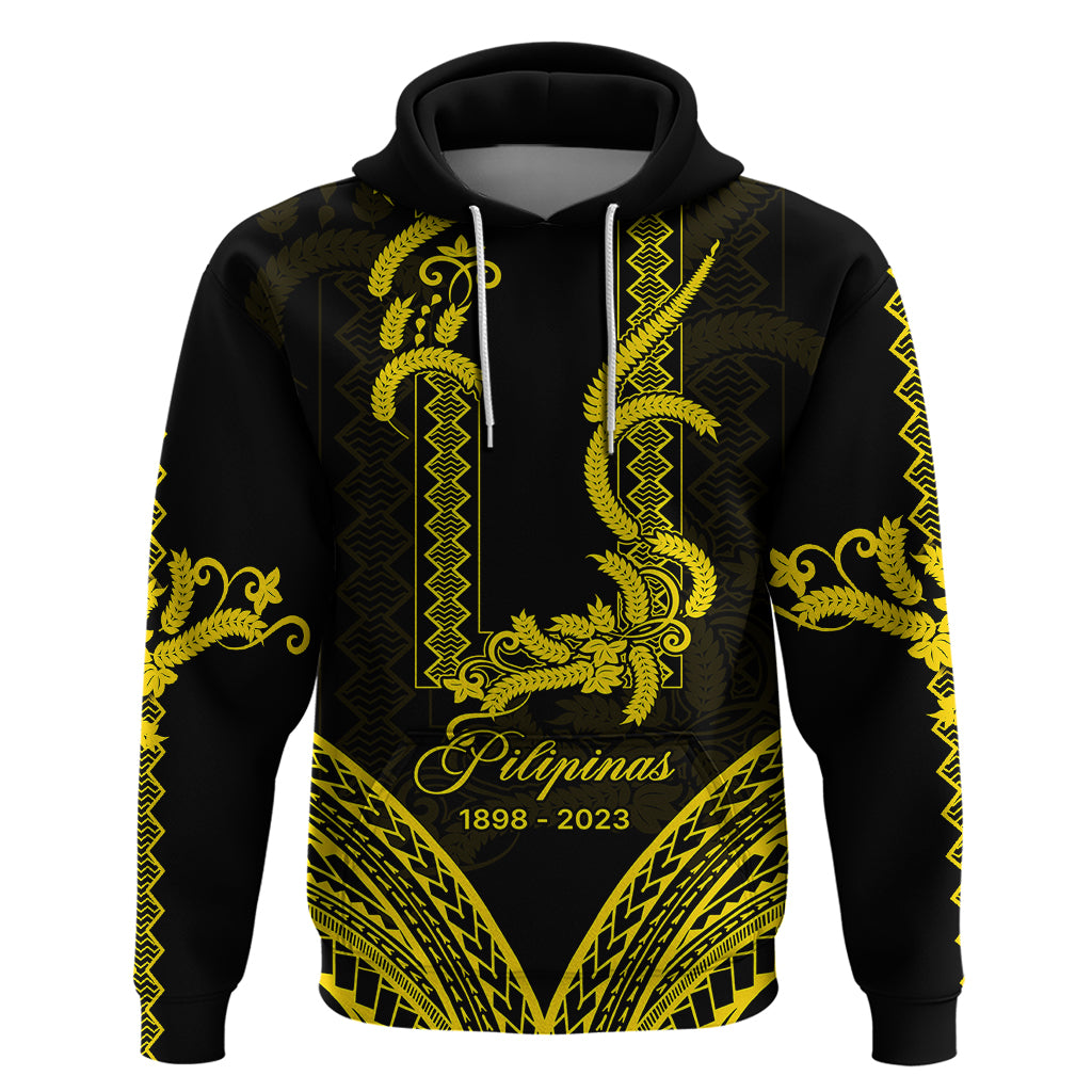 Philippines Independence Day Hoodie Pechera With Side Barong Patterns - Wonder Print Shop