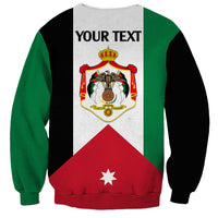 Sweatshirt back with Jordan crest, red star, and 'YOUR TEXT' panel