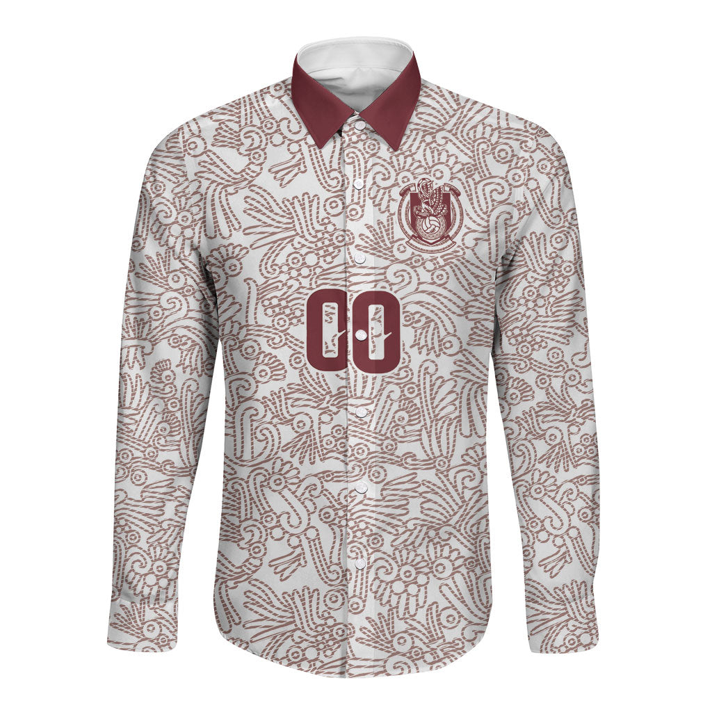 2026 World Football Host Country Mexico Custom Long Sleeve Button Shirt White Version