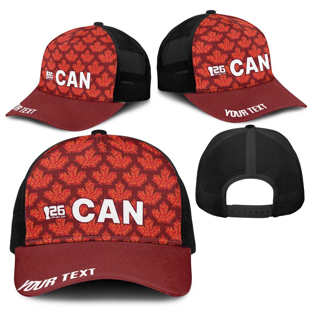 2026 World Football Host Country Canada Personalized Baseball Net Cap