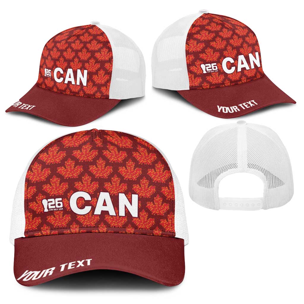 2026 World Football Host Country Canada Personalized Baseball Net Cap